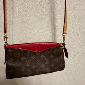 Louis Vuitton Monogram Pallas Clutch crossbody